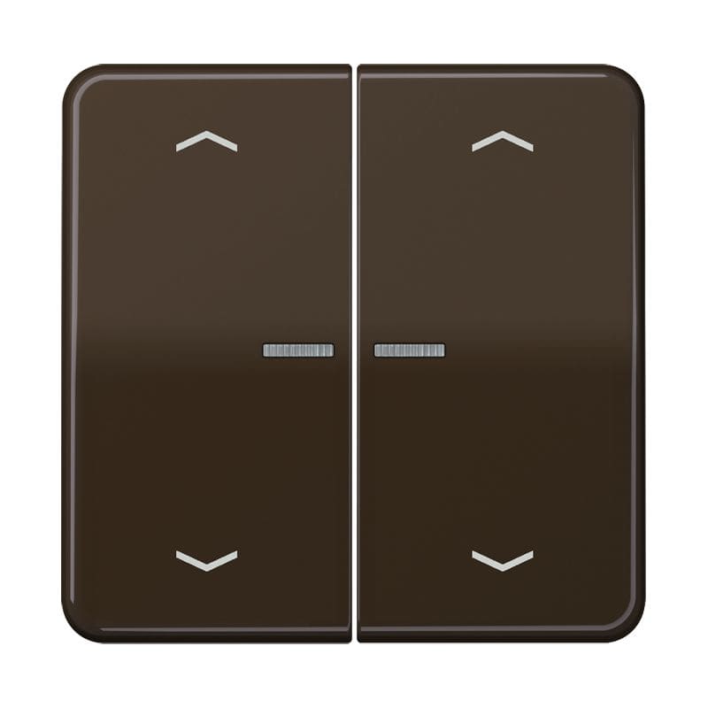 Jung - Enjo double touche avec flèches et voyant méc BP-BCU LSCD10xxxST/ CD 500 Brun