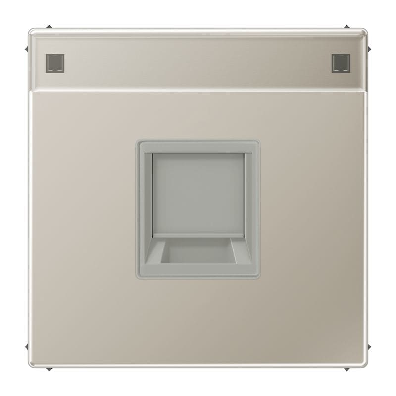Jung - Enjo RJ 45 simple avec PE / LS 990 Métal INOX pour Modular Jack