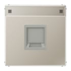 Jung - Enjo RJ 45 simple avec PE / LS 990 Métal INOX pour Modular Jack