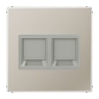 Jung - Enjo RJ 45 double / LS 990 Métal INOX pour noyaux AT&T