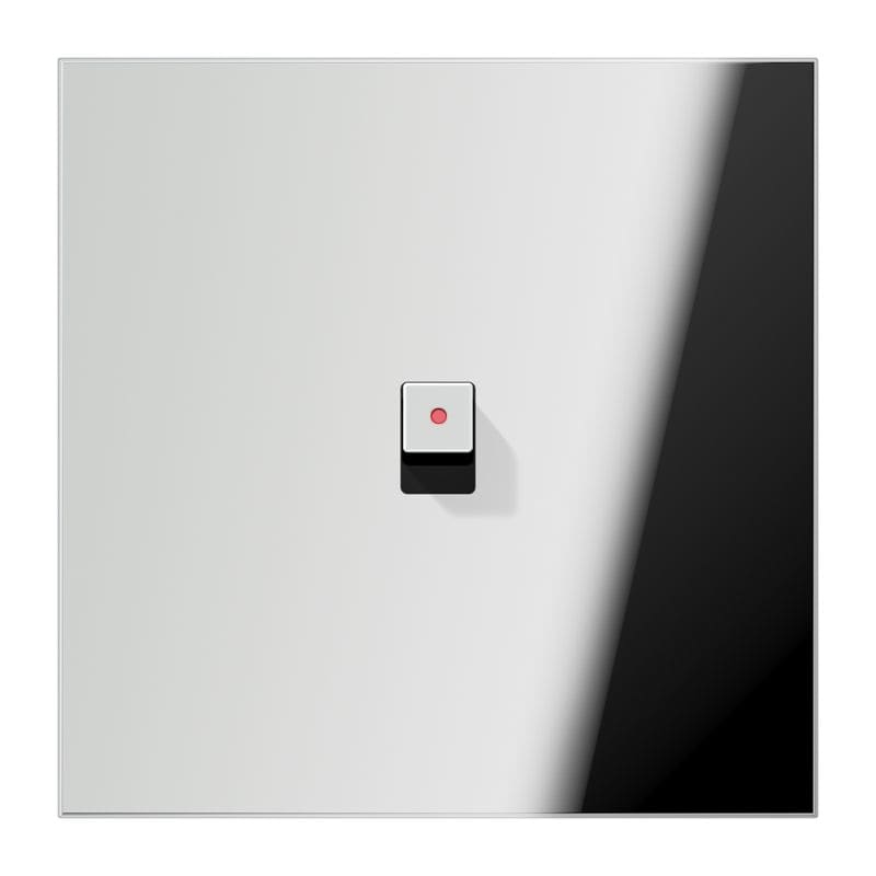 Jung - Enjo simple à voyant avec 1 levier Cube / LS 1912 Chrome