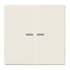 Jung - Enjo double touche à voyant pour méc BP-BCU F10 LSCD10xxxST / LS 990 Ivoire