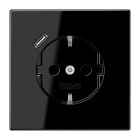 Jung - Prise standard Allemand SCHUKO avec chargeur USB C / LS 990 noir