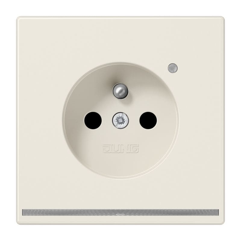 Jung - Prise 2P+T avec signal lumineux LED / LS 990 Ivoire