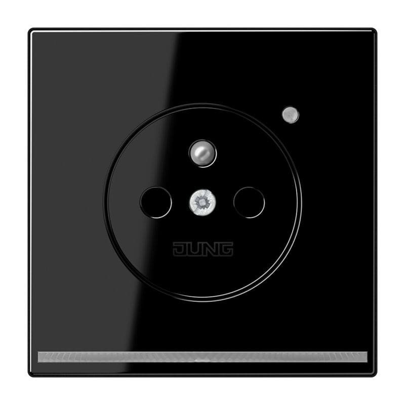 Jung - Prise 2P+T avec signal lumineux LED / LS 990 Noir