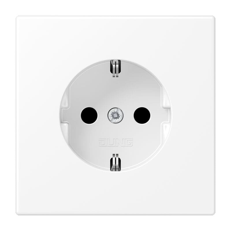Jung - Prise standard Allemand SCHUKO / LS 990 blanc mat