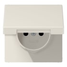 Jung - Enjo prise 2P+T avc couvercle / LS990 IP44 Ivoire