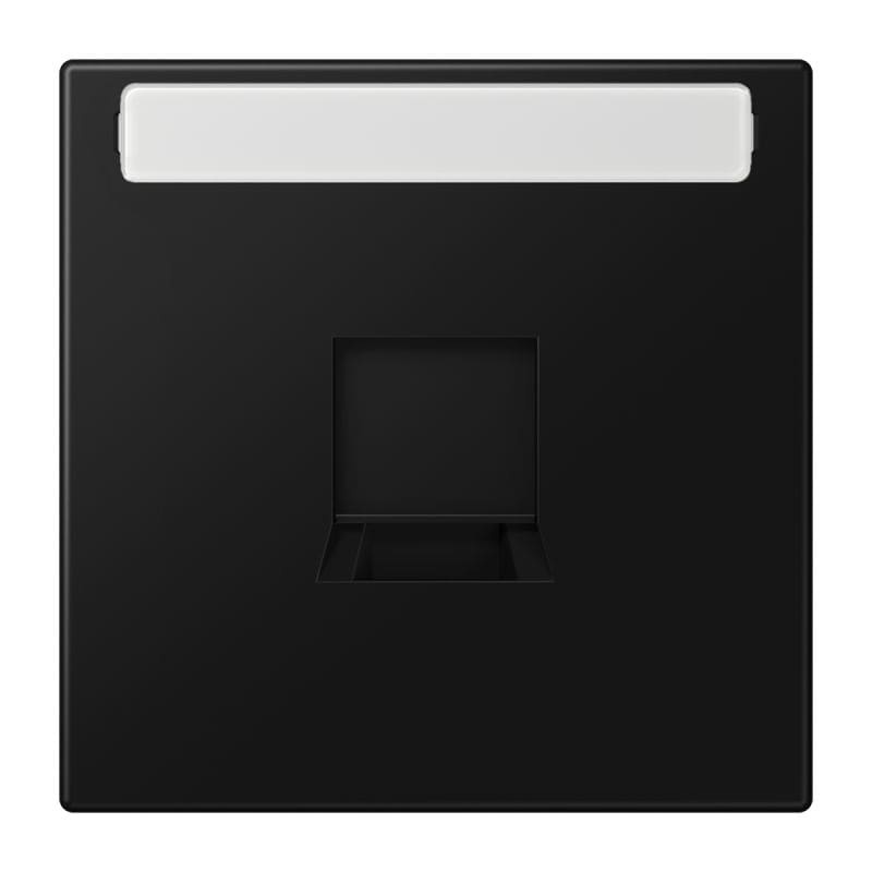 Jung - Enjo LS 990 + support pour prise RJ 45 noyau 6WE et 8WE / LS 990 noir mat