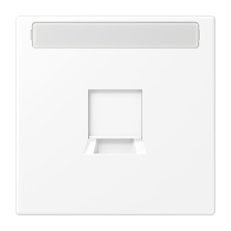 Jung - Enjo LS 990 + support pour prise RJ 45 noyau 6WE et 8WE / LS 990 blanc mat