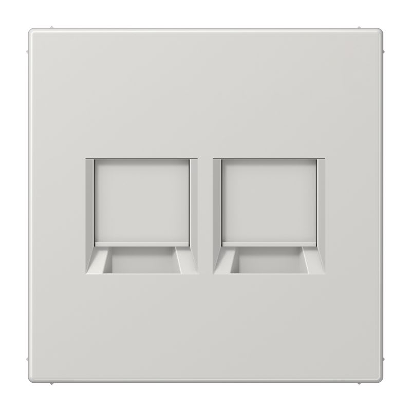 Jung - Enjo RJ 45 double / LS 990 Gris clair pour Modular Jack