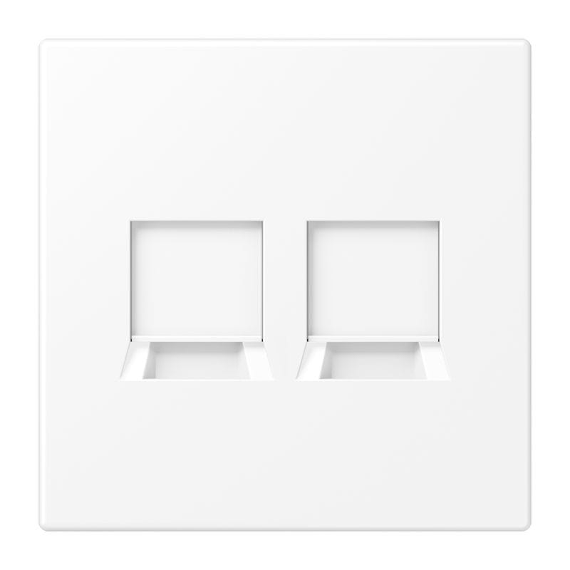 Jung - Enjo LS 990 + support prise RJ 45 - 2 noyaux TE CONNECT. / LS 990 blanc mat