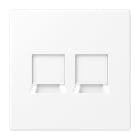 Jung - Enjo LS 990 + support prise RJ 45 - 2 noyaux TE CONNECT. / LS 990 blanc mat
