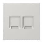 Jung - Enjo pour deux noyaux Modular Jack / LS 990 Gris clair