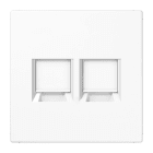 Jung - Enjo pour deux noyaux Modular Jack / LS 990 Blanc