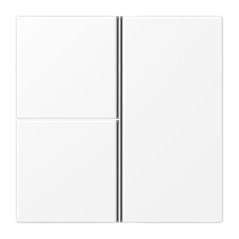 Jung - Module de touche 3 voies, complet / LS 990 blanc mat