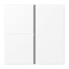 Jung - Module de touche 3 voies, complet / LS 990 blanc mat