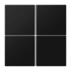 Jung - Module de touche 4 voies, complet / LS 990 noir mat