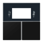 Jung - Module de touche 2 voies pour TH digital, complet / LS 990 noir mat