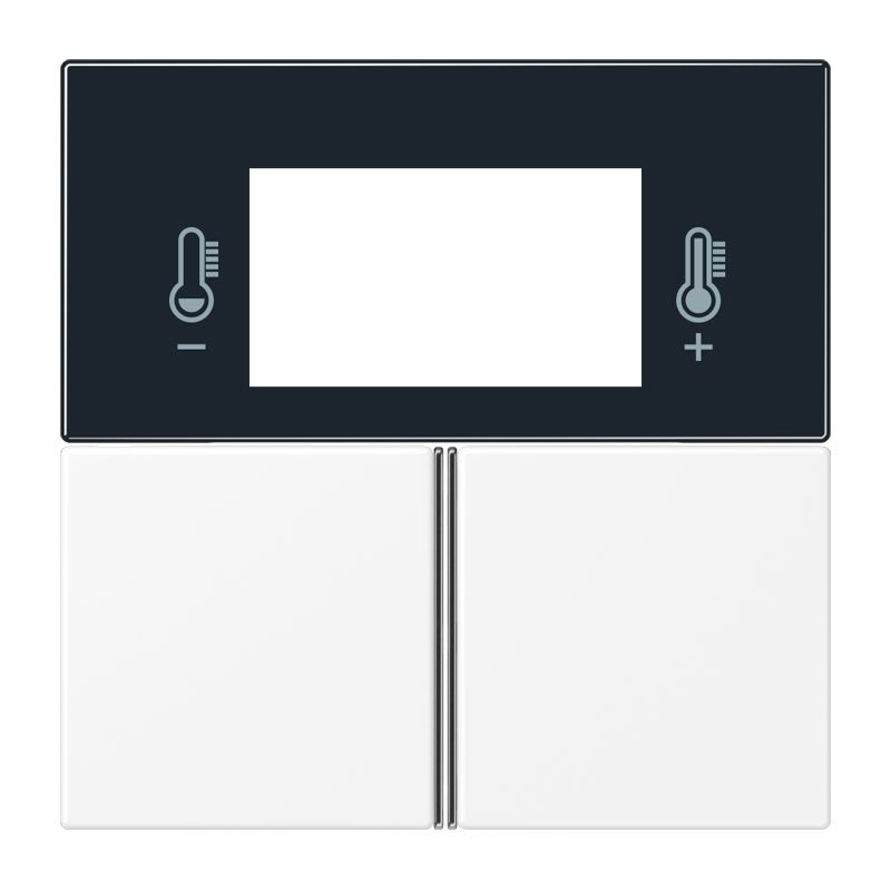 Jung - Module de touche 2 voies pour TH digital, complet / LS 990 blanc mat