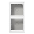 Jung - Boîtier saillie 2 postes avec cadre / LS 990 blanc mat