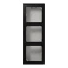 Jung - Boîtier saillie 3 postes avec cadre / LS 990 noir mat