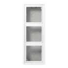 Jung - Boîtier saillie 3 postes avec cadre / LS 990 blanc mat