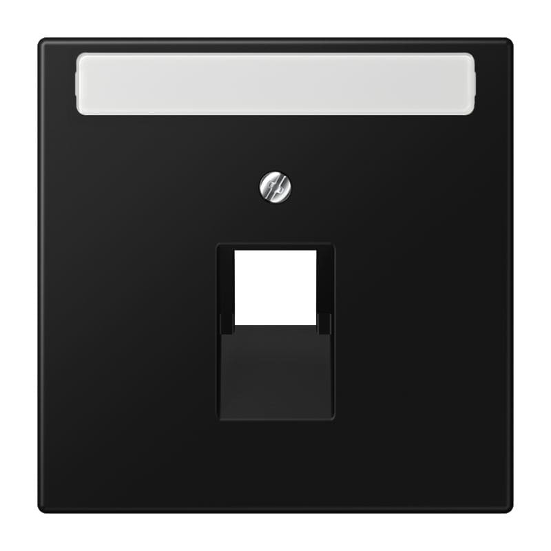 Jung - Enjo RJ 45 simple avec porte étiquette / LS 990 noir mat mécanisme UAE