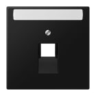 Jung - Enjo RJ 45 simple avec porte étiquette / LS 990 noir mat mécanisme UAE