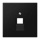 Jung - Enjoliveur RJ 45 simple / LS 990 noir mat mécanisme UAE