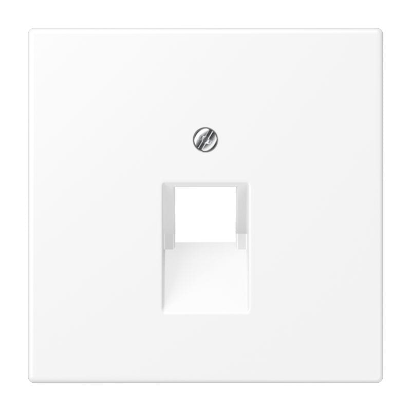 Jung - Enjoliveur RJ 45 simple / LS 990 blanc mat mécanisme UAE