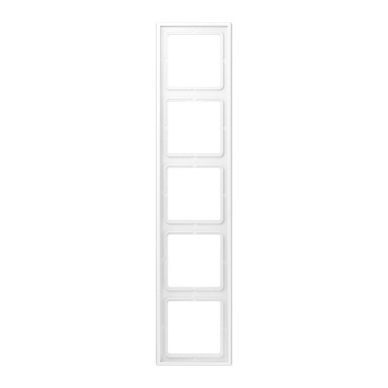 Jung - Cadre 5 postes / LS 990 blanc mat