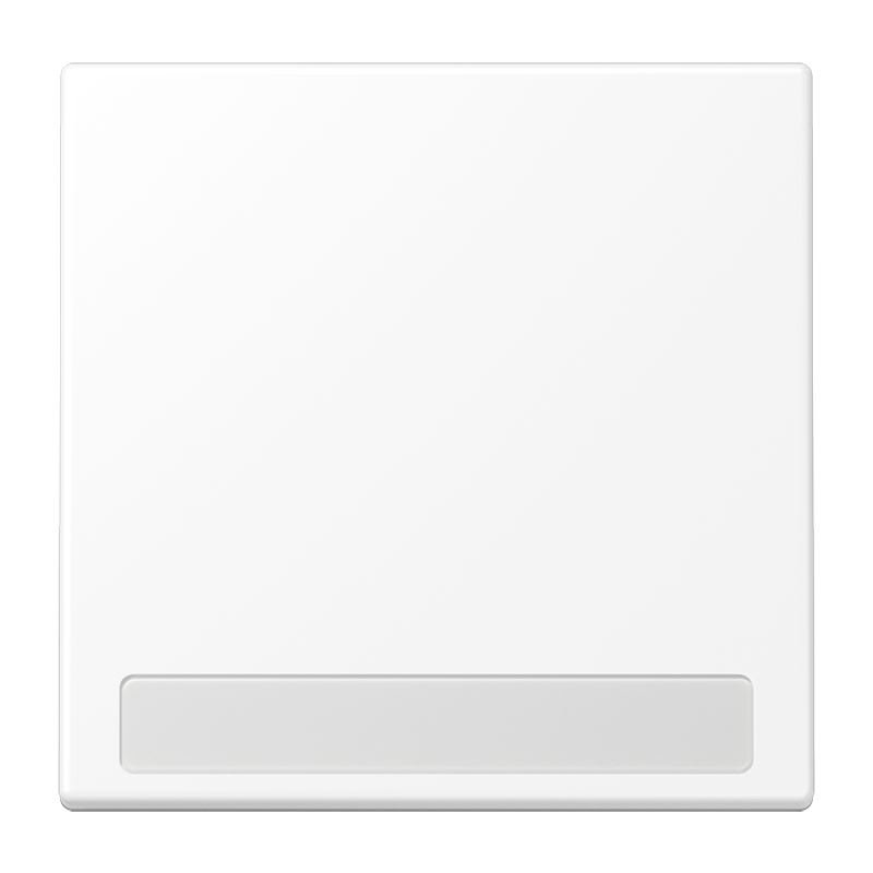 Jung - Enjoliveur simple doigt avec porte étiquette / LS 990 blanc mat