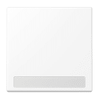 Jung - Enjoliveur simple doigt avec porte étiquette / LS 990 blanc mat