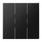 Jung - Enjoliveur pour IN+BP 3 voies / LS 990 noir mat