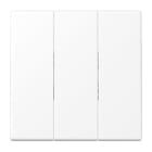 Jung - Enjoliveur pour IN+BP 3 voies / LS 990 blanc mat