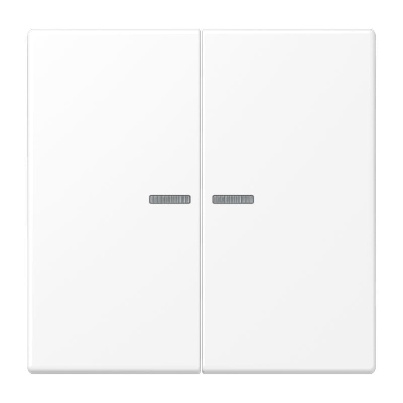 Jung - Enjo double doigt à voyant crayon / LS 990 blanc mat