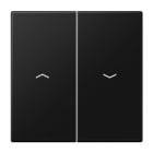 Jung - Enjoliveur double doigt cde volet roulant  / LS 990 noir mat