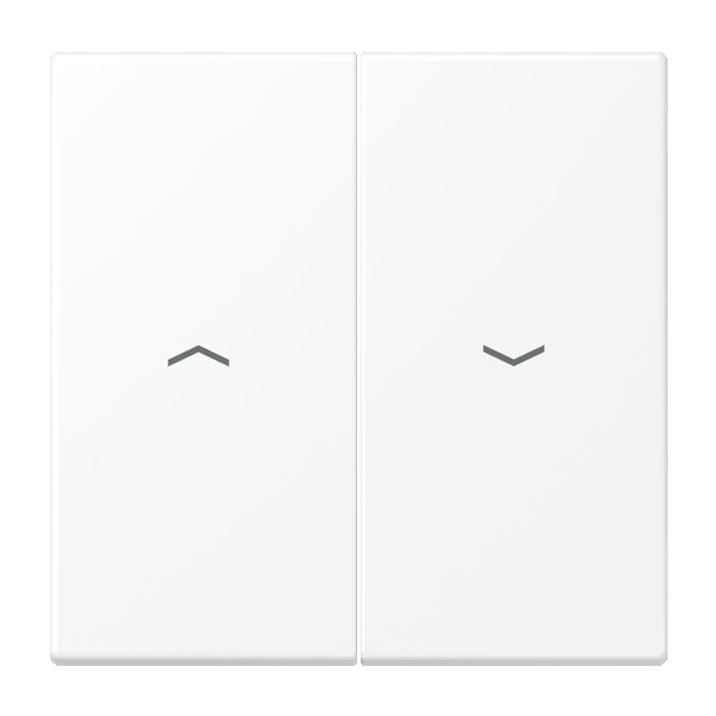 Jung - Enjoliveur double doigt cde volet roulant  / LS 990 blanc mat