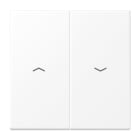 Jung - Enjoliveur double doigt cde volet roulant  / LS 990 blanc mat