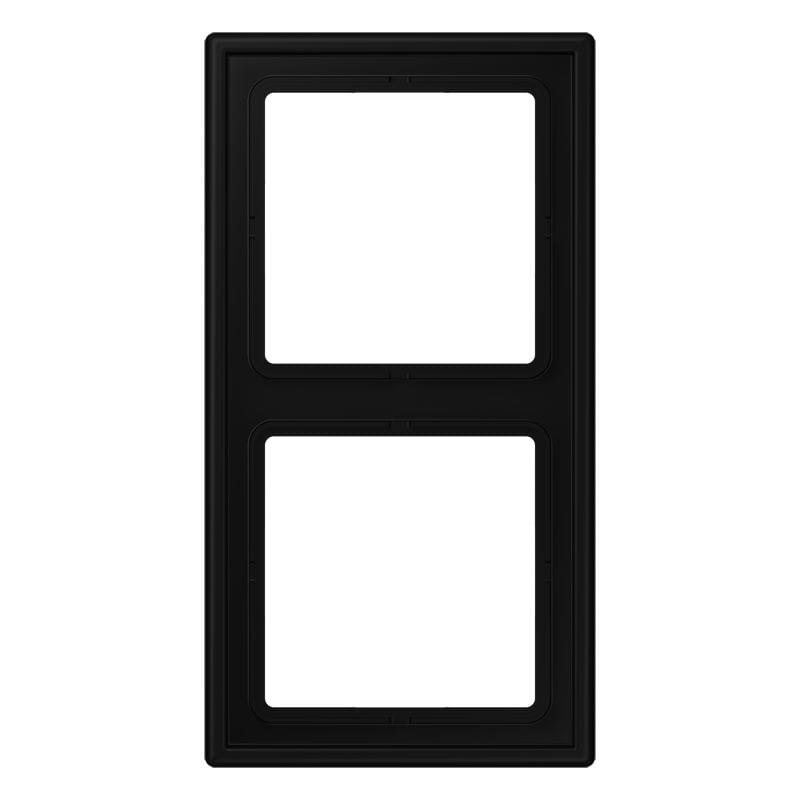 Jung - Cadre 2 postes / LS ZERO noir mat