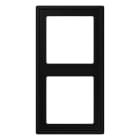 Jung - Cadre 2 postes / LS ZERO noir mat