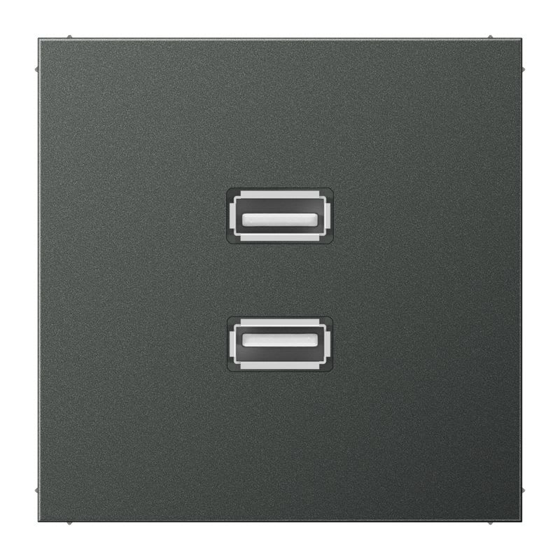 Jung - Connecteur Multimédia 2 x USB 2.0 / LS 990 Anthracite