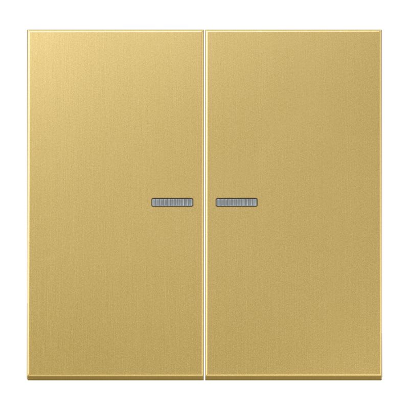 Jung - Enjo double touche à voyant pour méc BP-BCU F10 LSCD10xxxST / LS 990 Laiton