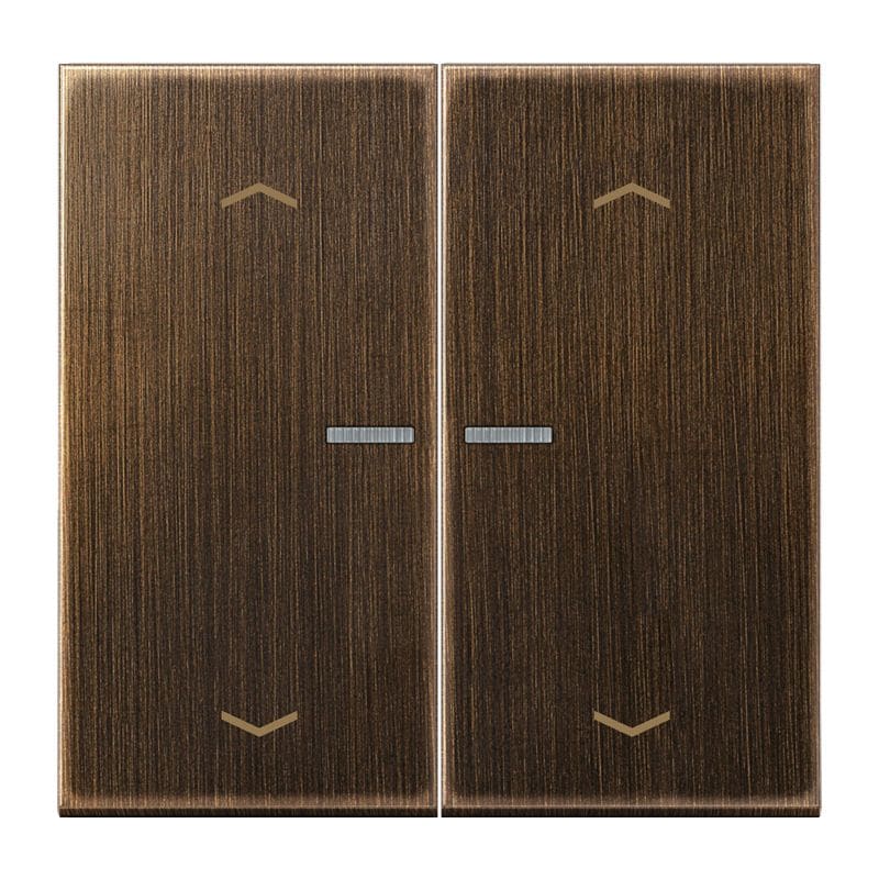 Jung - Enjo double avec flèches et voyant méc BP-BCU LSCD10xxxST/ LS 990 Laiton ancien