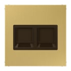 Jung - Enjo pour deux noyaux Modular Jack / LS 990 Laiton