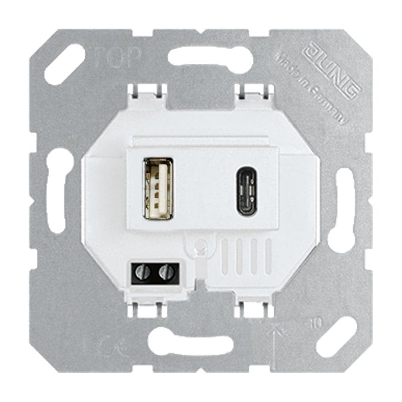 Jung - Prise USB double 2100 mA blanc