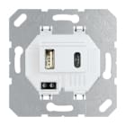 Jung - Prise USB double 2100 mA blanc