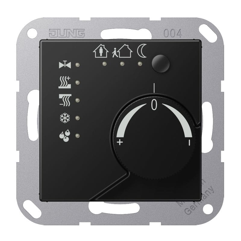 Jung - KNX Régulateur chauffage et climatisation / A 500 Noir mat