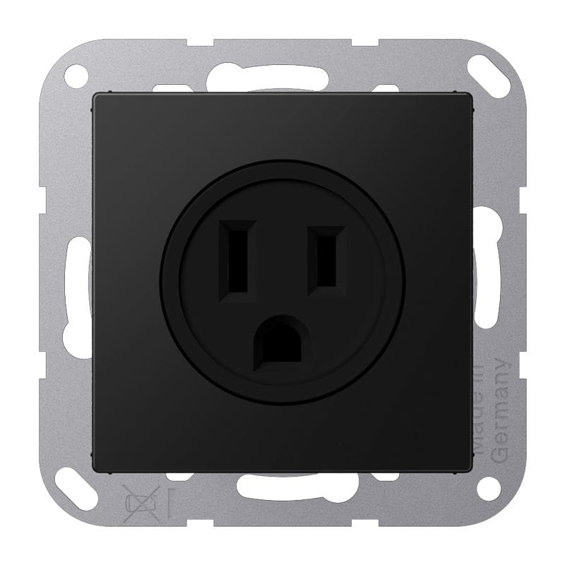 Jung - Prise de courant US-NEMA 15A / A 500 Noir Mat