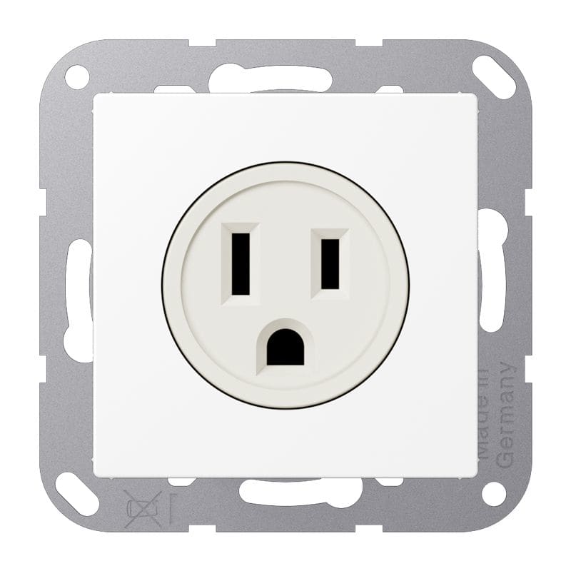 Jung - Prise de courant US-NEMA 15A / A 500 Blanc Mat